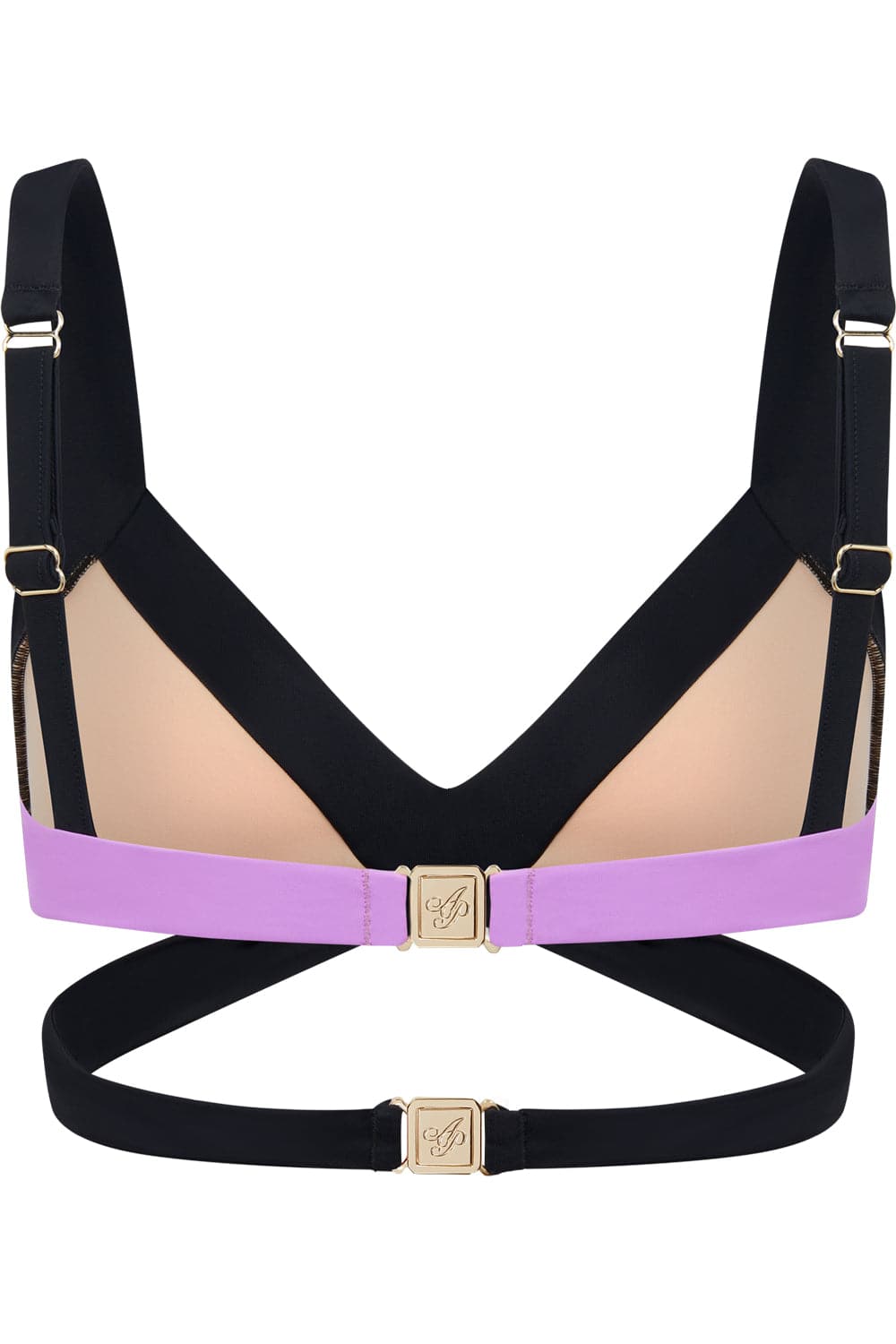 Agent Provocateur Mazzy Bikini Top Black/Coral/Neon Lilac