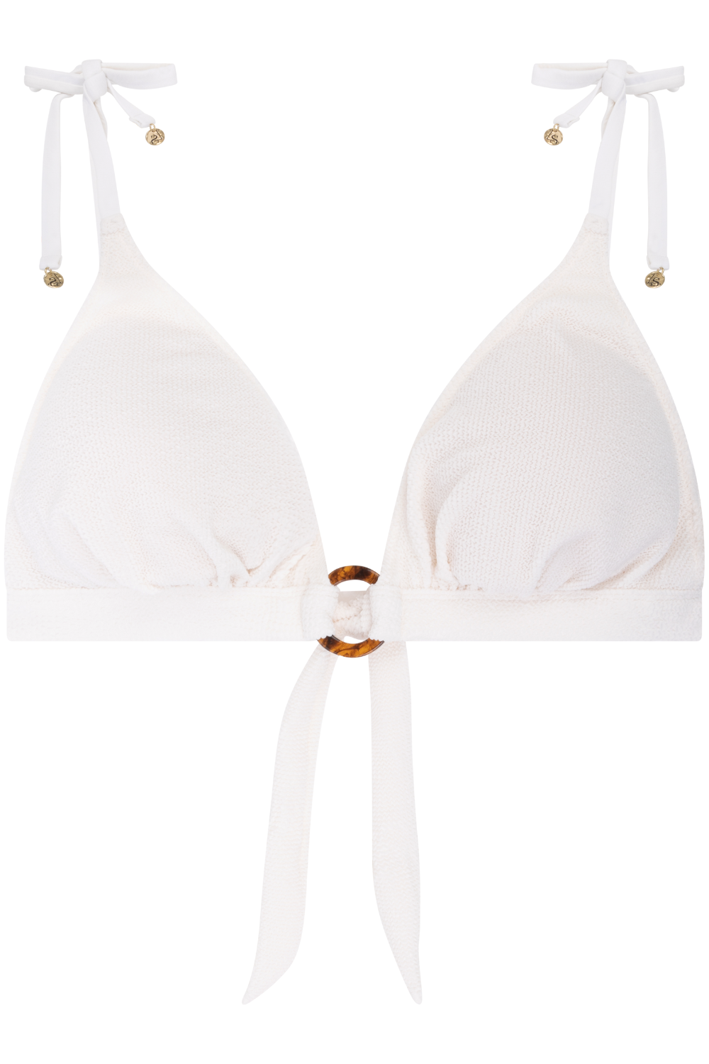 Love Stories Jolly Triangle Bikini Top Off White