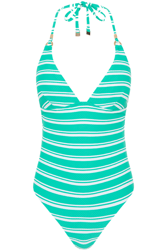 Sea Level Biarritz Longline Halterneck Swimsuit Evergreen