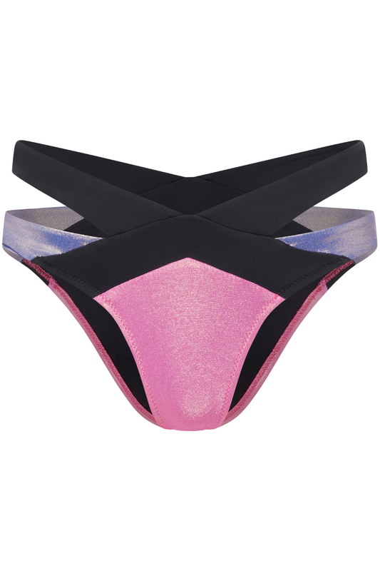 Agent Provocateur Mazzy Bikini Bottom Pink/Cobalt