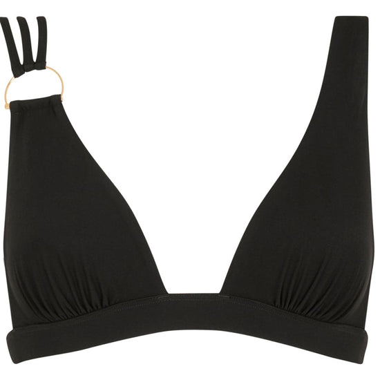 Atelier Amour L'eau à la Bouche Triangle Bikini Top Black