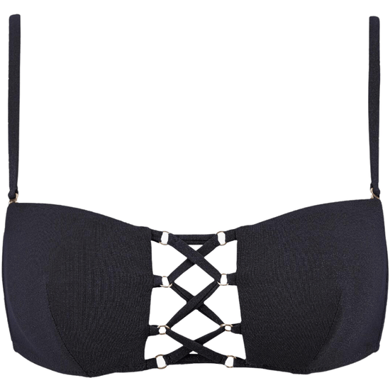 Aubade Summer Glow Bandeau Bikini Top Black Sand