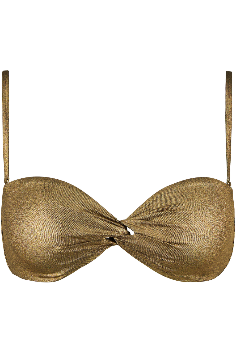 Aubade Sunlight Glow Moulded Bandeau Bikini Top Antique Gold