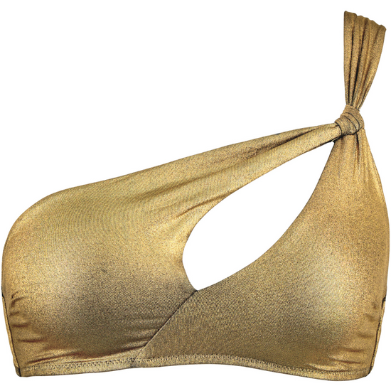 Aubade Sunlight Glow One Shoulder Bikini Top Antique Gold