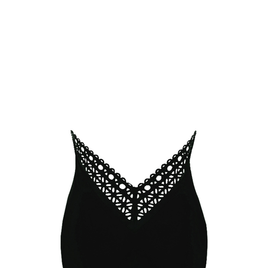 Lise Charmel Ajourage Couture Plunge Halter Swimsuit Black