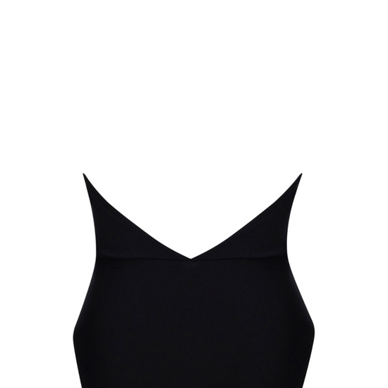 Lise Charmel Eclat Rock Halter Swimsuit Black