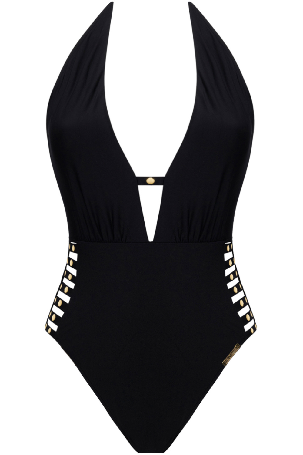 Lise Charmel Eclat Rock Halter Swimsuit Black