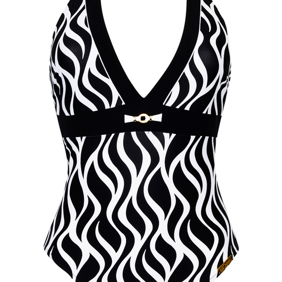 Lise Charmel Ondes Marines Halter Swimsuit Ondes Bicolores
