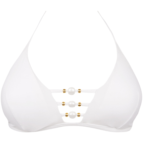 Lise Charmel Perles Nacrées Padded Triangle Bikini Top White