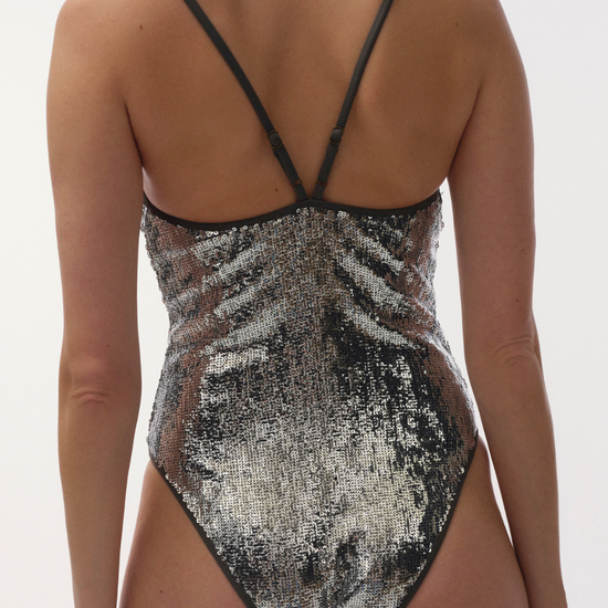 Love Stories Philou Sequin Swimsuit Silver