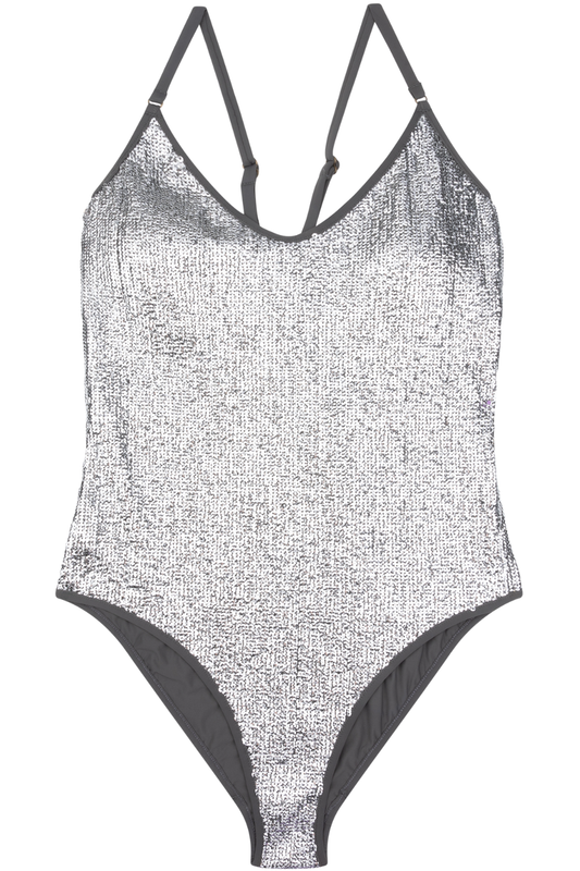 Love Stories Philou Sequin Swimsuit Silver