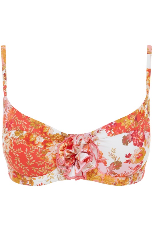 Sea Level Daisyfield Balconette Bikini Top Coral