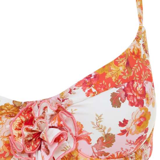 Sea Level Daisyfield Balconette Bikini Top Coral