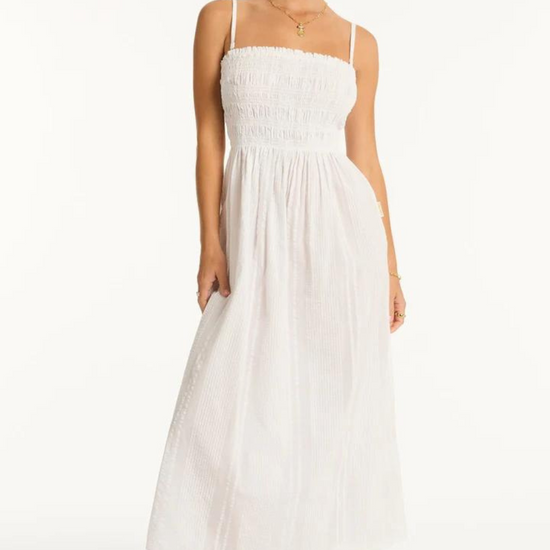 Sea Level Heatwave Long Bandeau Dress White