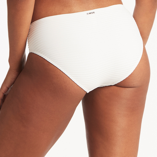 Sea Level Spinnaker Mid Bikini Bottom White