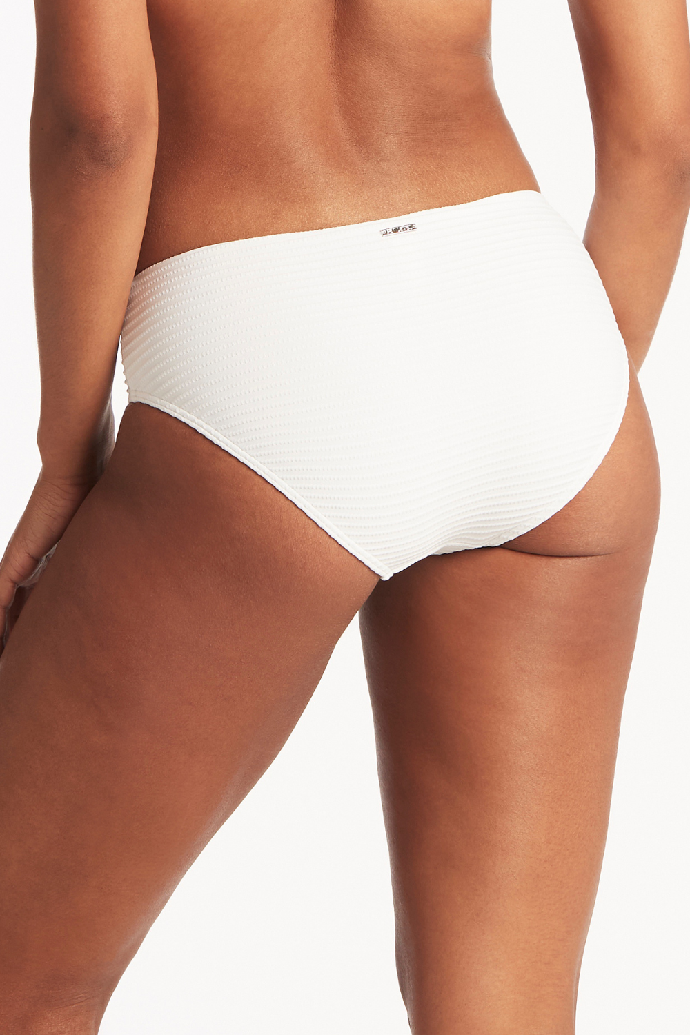 Sea Level Spinnaker Mid Bikini Bottom White