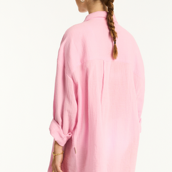 Sea Level Sunset Cover Up Shirt Pink